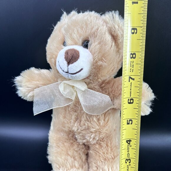 Xenox Smiling Teddy Bear Wearing a Bow Stuffed Animal Plush Toy Beige - Picture 11 of 11